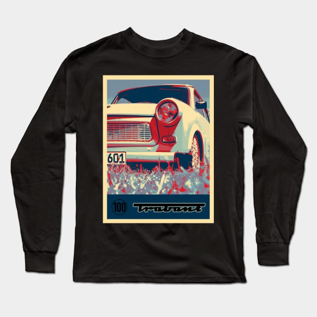 trabant, ddr, gdr classic car - 3 Long Sleeve T-Shirt by hottehue